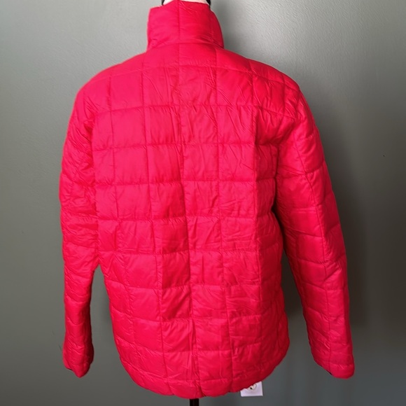 New women Sz M red St John’s Bay halfway zip puffer casual packable jacket coat - Picture 10 of 11